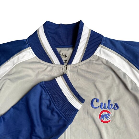 Chicago Cubs Stitches Varsity Jacket Mens XXL Zip Athletic Ribbed Baseball‎ Logo - Picture 1 of 8